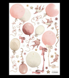 SELENE - Stickers muraux - Ballons et cerfs-volants (rose)