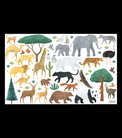 LIVING EARTH - Stickers muraux - Les animaux du monde