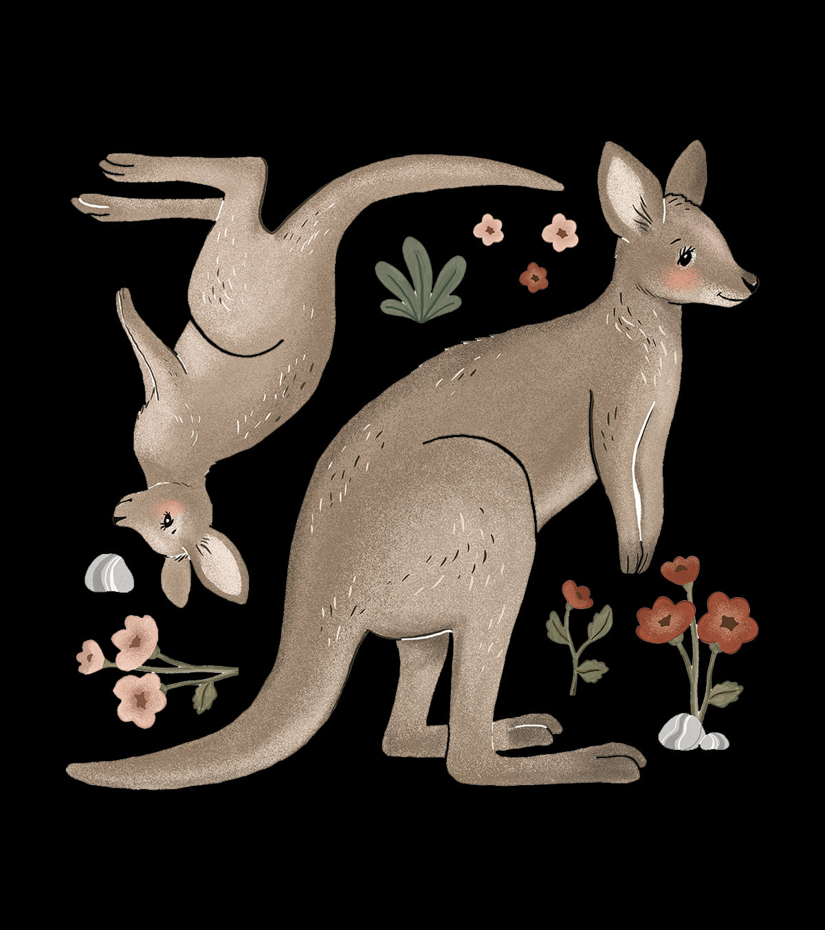 LILYDALE - Grands stickers - Les kangourous