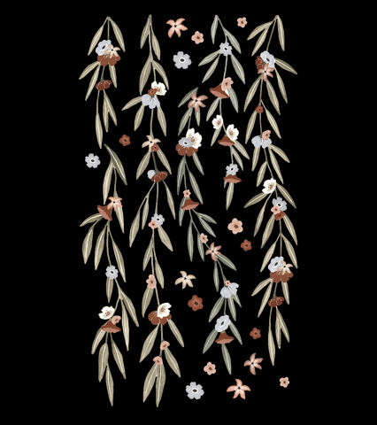 LILYDALE - Grand sticker - Eucalyptus et fleurs