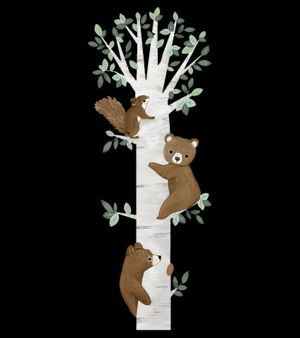 KHARU - Grand sticker - Les ours montent à l'arbre