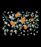 LOUISE - Grand sticker - Branches et oranges