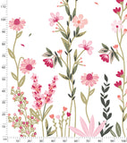MAGENTA - Papier peint panoramique - Champs de fleurs rose (droite)