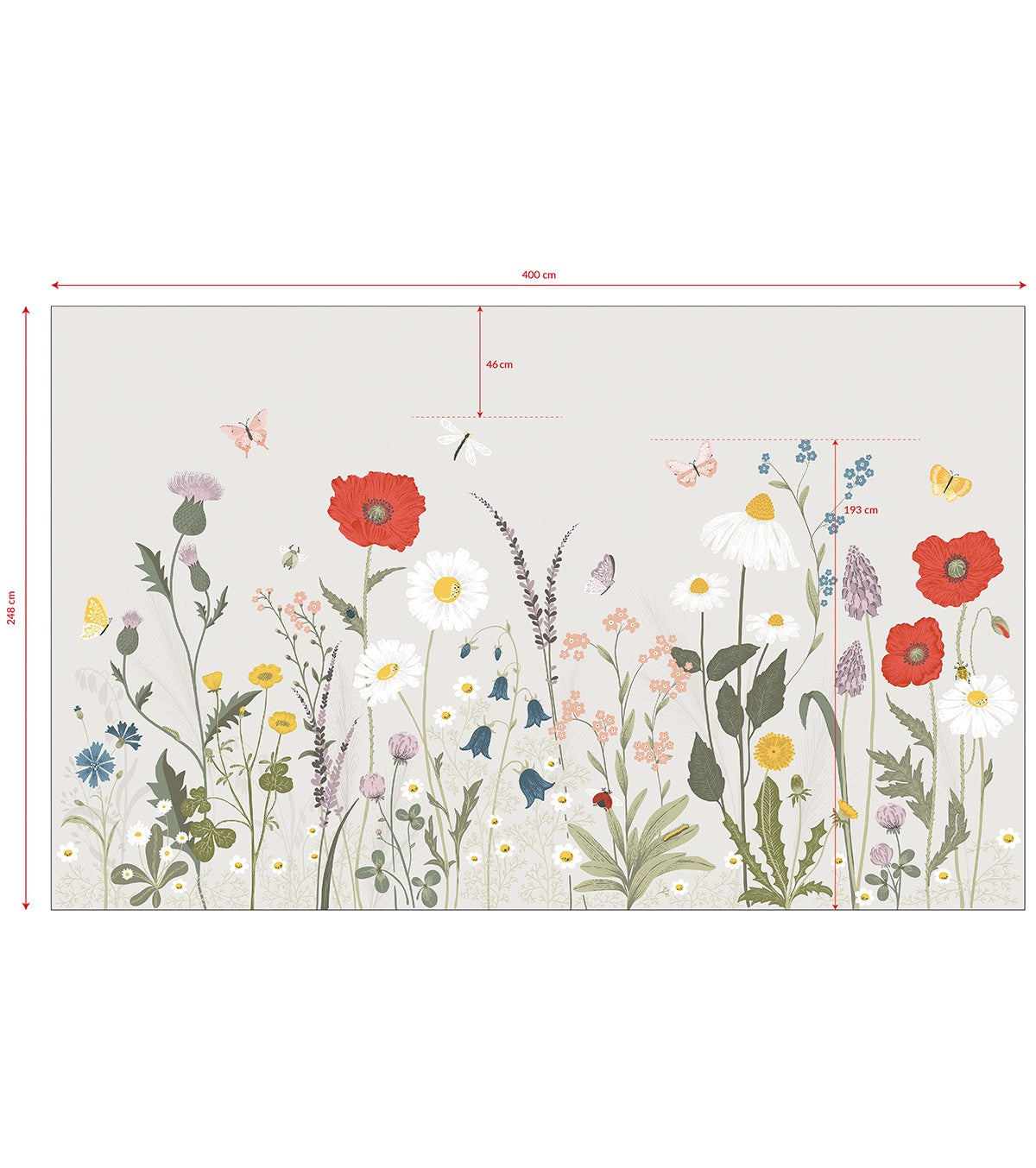 WILDFLOWERS - Papier peint panoramique - Champ de fleurs