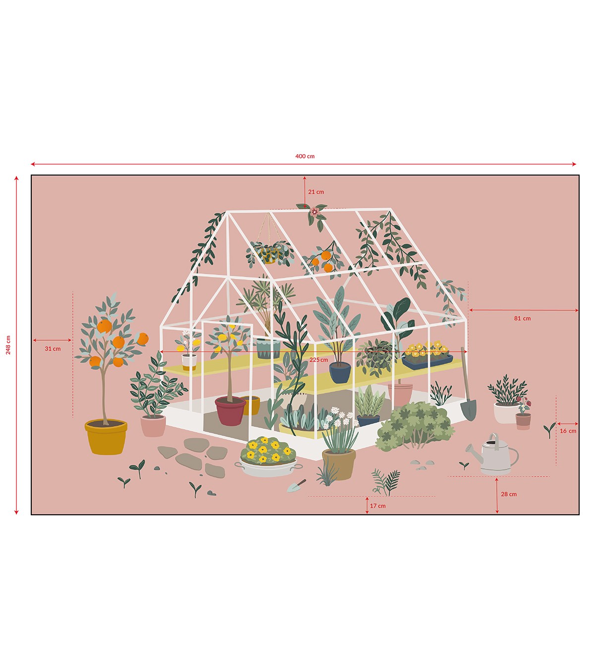 LOUISE - Papier peint panoramique - La serre, orangerie