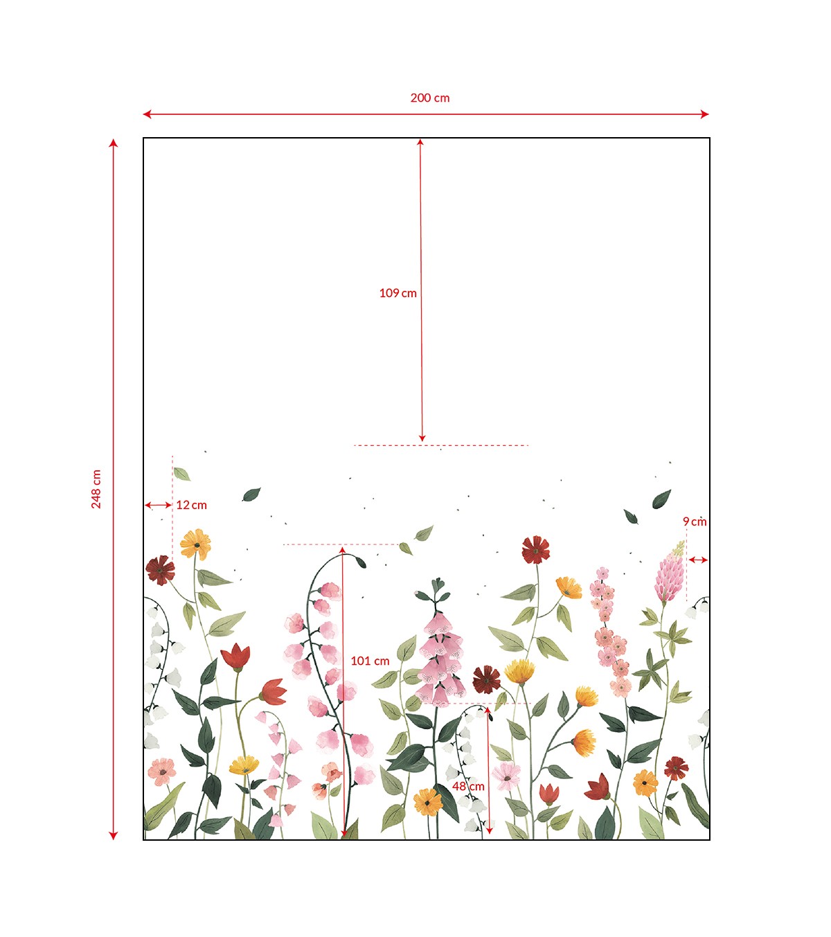QUEYRAN - Papier peint panoramique - Jolie fleurs