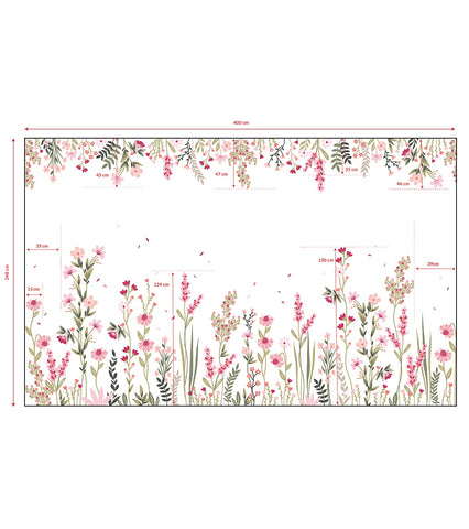 MAGENTA - Papier peint panoramique - Un champ de fleur