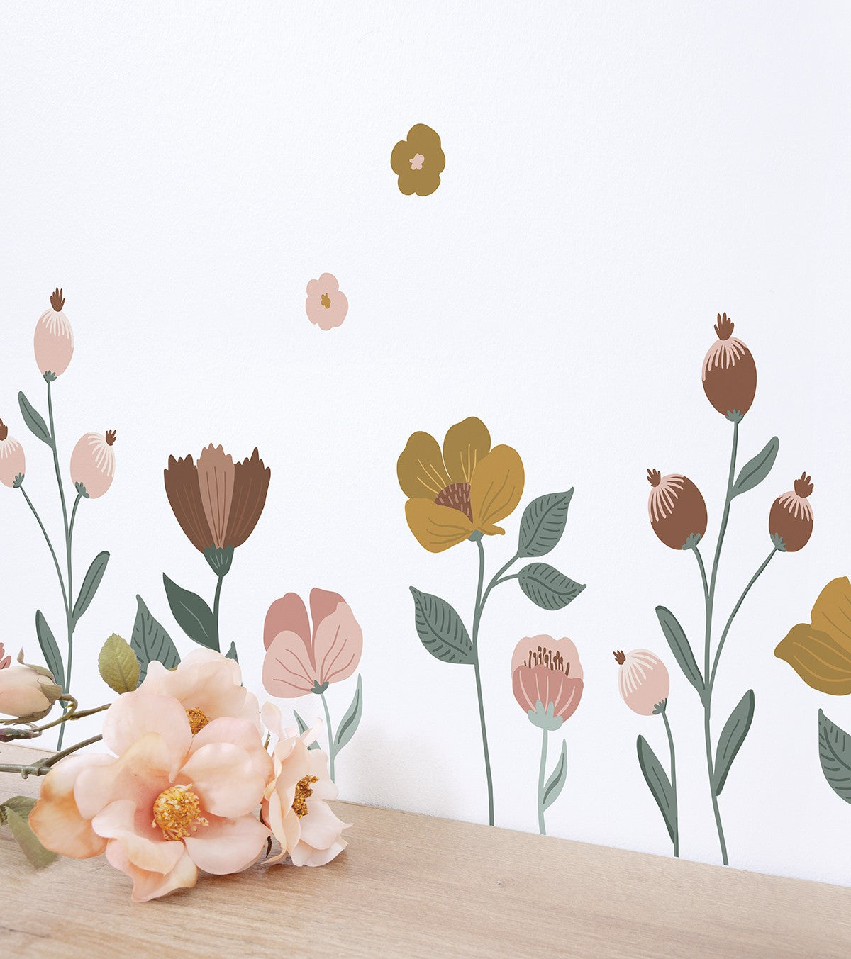 Grand sticker mural Fleurs - Bouquet Flora - Déco chambre ado fille -  Lilipinso