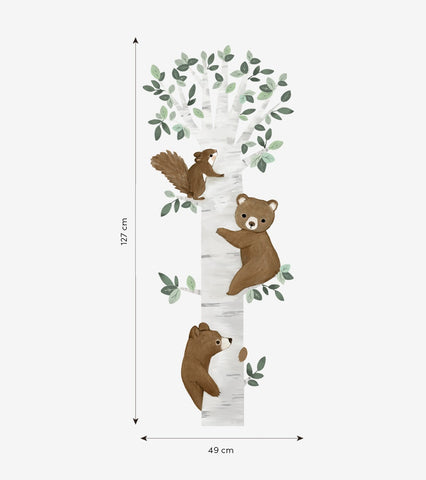 KHARU - Grand sticker - Les ours montent à l'arbre