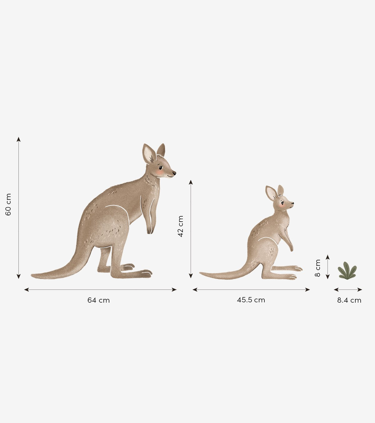 LILYDALE - Grands stickers - Les kangourous