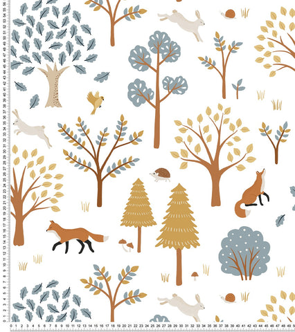 JÖRO - Papier peint enfant - Motif forêt (renard)